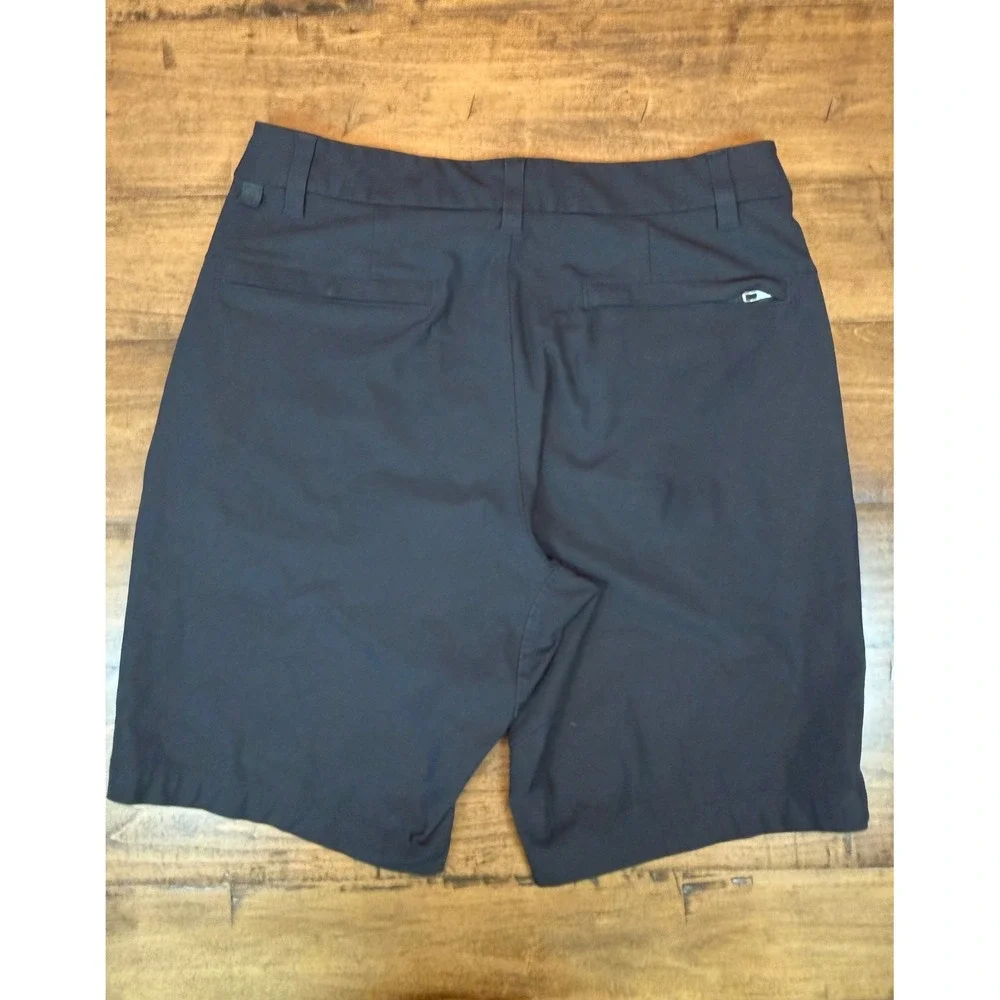 Lululemon Commission Shorts Mens 31 Black Tech Chino Golf Casual 9 Inch Inseam
